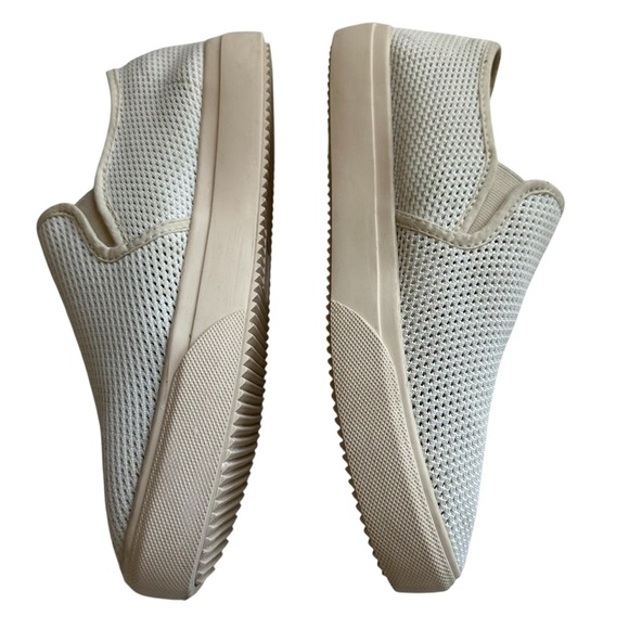 Clae Vegan White Porter Knit Slip On Size 9.5